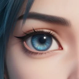 hyper realistic eye, 3d render final fantasy style