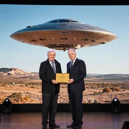 an award winner photography of an ufo somewhere in spain