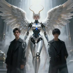 cyborg angel, art by ruan jia and albert voidstar