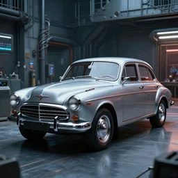 cyberpunk synthwave an old soviet car in the soviet yard, intricate, elegant, concept art, smooth, sharp, focus, futuristic, cgsociety, in the style of artstation