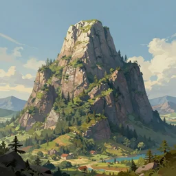 a gigantic human embedded a landscape painting of a mountain buried in the landscape. featured on artstation. terra - human style. digital art. landscape painting.