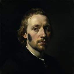 refined gorgeous blended oil painting with black background by christian rex van minnen rachel ruysch dali todd schorr of a chiaroscuro portrait of david hasslehoff dutch golden age vanitas intense chiaroscuro cast shadows obscuring features dramatic lighting perfect symmetry perfect composition masterpiece