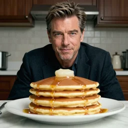 beguiling photograph of jeff goldblum as a pancake