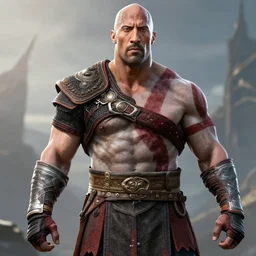 dwayne johnson as kratos 4 k detailed