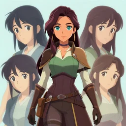 front-facing symmetrical centered portrait, Maya Ali as a D&D Sorcerer, video game avatar, attractive eye official fanart behance hd artstation by Jesper Ejsing, by RHADS, Makoto Shinkai and Lois van baarle, ilya kuvshinov, rossdraws