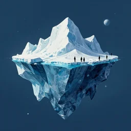 an iceberg floating in space with the universe inside, by anato finnstark, by alena aenami, by john harris, by ross tran, by wlop