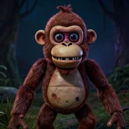 a scary animatronic monkey, 5 nights at freddie ’ s