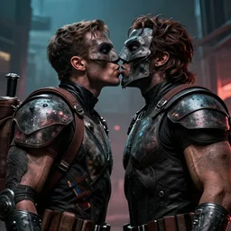 the howling commandoes are kissing each other