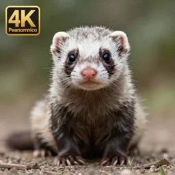 Ferret emoji, digital art, high quality 4k