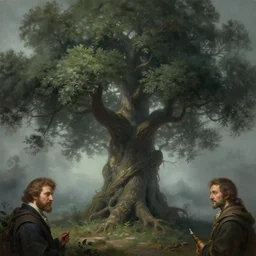 a detailed portrait of a mistycal tree, by rembrandt and justin gerard, digital art, realistic painting, very detailed, fantasy, dnd, character design, trending on artstation