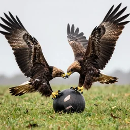 two giant eagles headbutting each other during the mating season, still from the BBC Earth documentary (2018)