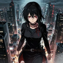 detailed, sharp, city of horror by Aya Kato, digital art, illustration, trending on artstation, key anime visual, HD, 8K, highly detailed, good lighting, beautiful, epic