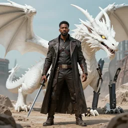 kernel sanders as the white dragon from peacemaker