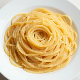 photo of a plate of spaghetti