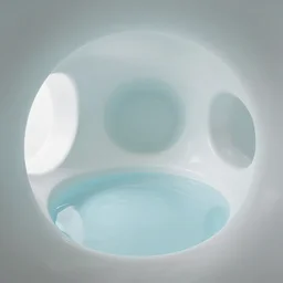photo of a bizarre oddly-shaped interior with clear water everywhere