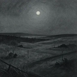 a nightmarisch landscape, drawn by nicholas delort