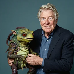 Sir David Attenborough with a Chupacabra