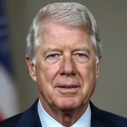 facial portrait of a 4 0 year old man, resembling president jimmy carter