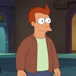 film still of futurama character philip j fry in the scifi movie, 4 k