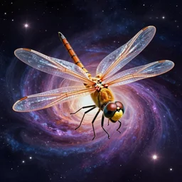 A cosmic Dragonfly, universe on the background, concept art , Pinterest art station