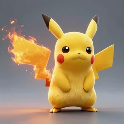 Terminator pikachu on fire, scene from the 1980s film, still form the fiml
