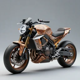 a futuristic motorcycle decorated with batik motifs, trending on artstation, cinematic, octane render, ultrarealistic