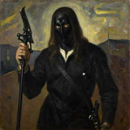 the doomslayer, a character study by francis bacon, oil on canvas, german expressionism