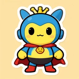 cute miss mascot armulys armulys silcoon super hero sticker art, cronobreaker, beeple game icon
