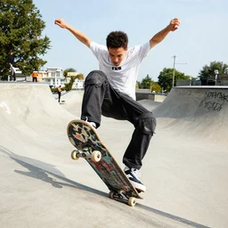 weaboo does a pro skateboard trick