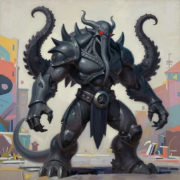 greg manchess portrait painting of dark cthulhu as overwatch character, medium shot, asymmetrical, profile picture, organic painting, sunny day, matte painting, bold shapes, hard edges, street art, artstation, by huang guangjian, gil elvgren, ruan jia, greg rutkowski, gaston bussiere