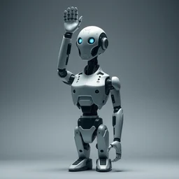 humanoid robot with a raised arm