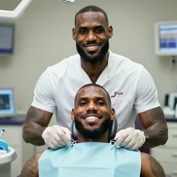 the dentist, los angeles laker lebron james portrays serial killer dentist, 5 0's movie poster, horror, theatrical poster, vibrant fan art, digital art, trending on artstation, minimalist