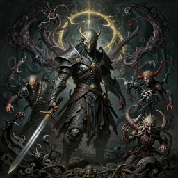 Elden Ring and Doom themed painting of writhing eldritch hybrid, intricate artwork by Artgerm, Johnatan Wayshak, Zdizslaw Beksinski, Darius Zawadzki, H.R. Giger, Takato Yamamoto, masterpiece, very coherent artwork, cinematic, high detail, octane render, unreal engine, 8k, High contrast, golden ratio, trending on cgsociety, ultra high quality model, production quality cinema model
