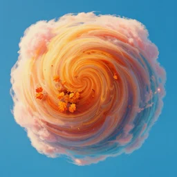 sperical hdri map, epic smooth illustration, ocean, mattepainting, fall vibrancy, swirly latte art cotton candy clouds, by lisa frank, by greg rutkowski, by wlop, by namek