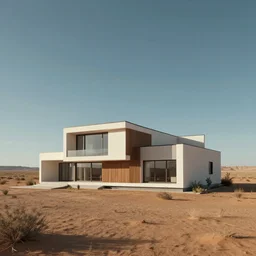 a 4 k picture of a modern day house in the middle of nowhere, digital art