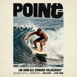 poster art, movie poster, noir, textured, paper texture, point break by edward valigursky, saul bass and paul rand, surfing, ocean, waves