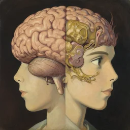 portrait of brain painting by sargent and leyendecker, studio ghibli close - up asymmetrical intricate elegant illustration hearthstone, by greg rutkowski by greg tocchini by james gilleard
