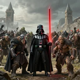 darth vader vs hundreds of orcs