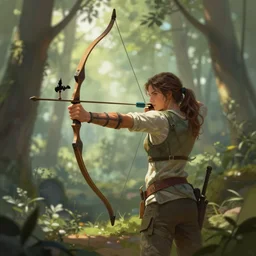 forest archer, digital painting, trending on artstation, concept art, sharp focus, illustration, art by artgerm, greg rutkowski, and magali villeneuve
