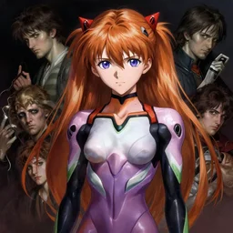 “ anime, asuka langray from evangelion, light and shadow effects, intricate, highly detailed, digital painting, art station, concept art, smooth, sharp focus, illustration, advanced digital anime art, art by artgerm and greg rutkowski and alphonse mucha and william - adolphe bouguereau, craig mullins, j. c. leyendecker, atmospheric lighting, detailed face, by makoto shinkai, stanley artgerm lau, wlop, rossdraws ”