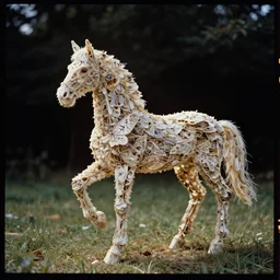 movie still of a horse made of moth, cinestill 8 0 0 t 3 5 mm eastmancolor, heavy grain, high quality, high detail