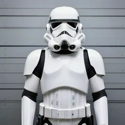 mugshot of a storm trooper getting arrested, Photorealistic