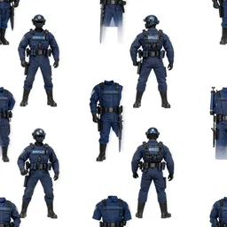 a seamless pattern of robocops