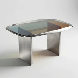 idea for table, stainless steel and color glass, trending on behance, keyshot 1 1