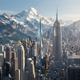 masterpiece, swiss alps, new york city, fantasy, by santiago calatrava and andreas franke, rhads, digital art, highly detailed, artstation