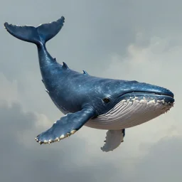 a detailed full portrait of a flying whale, by justin gerard and demizu posuka, digital art, realistic painting, very detailed, fantasy, dnd, character design, trending on artstation
