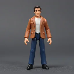 5 inch figure of alan alda as hawkeye from mash, toy, realistic, studio lighting