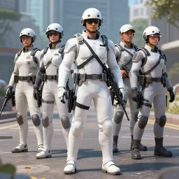 The White Assassin OTA Patrolling with friends, high detailed