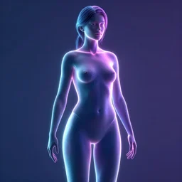 a womens body 3 d neon art, 8 k resolution