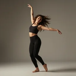 a woman dancing with joy